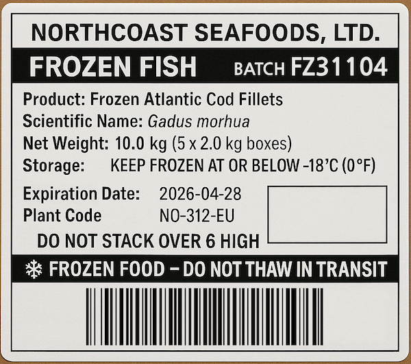 Fish Shipping Box Example