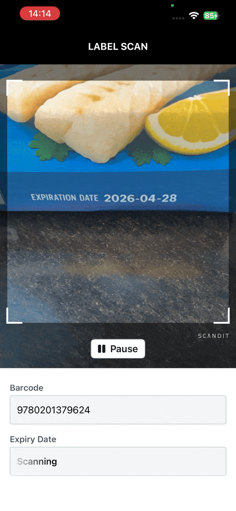 Typing hints showing expected input format